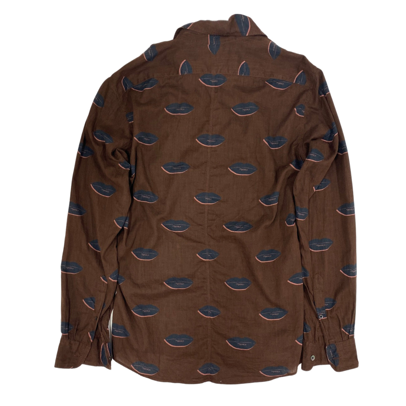 DRIES VAN NOTEN brown lips print shirt – Loop Generation