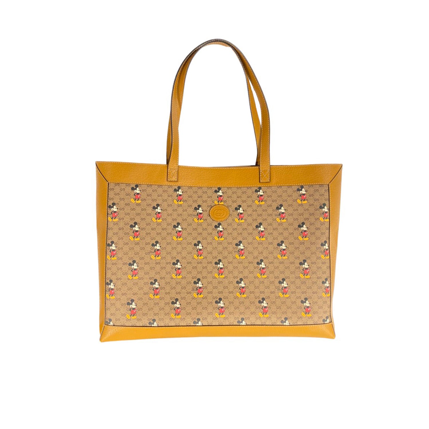 GUCCI X DISNEY mustard leather tote bag Loop Generation