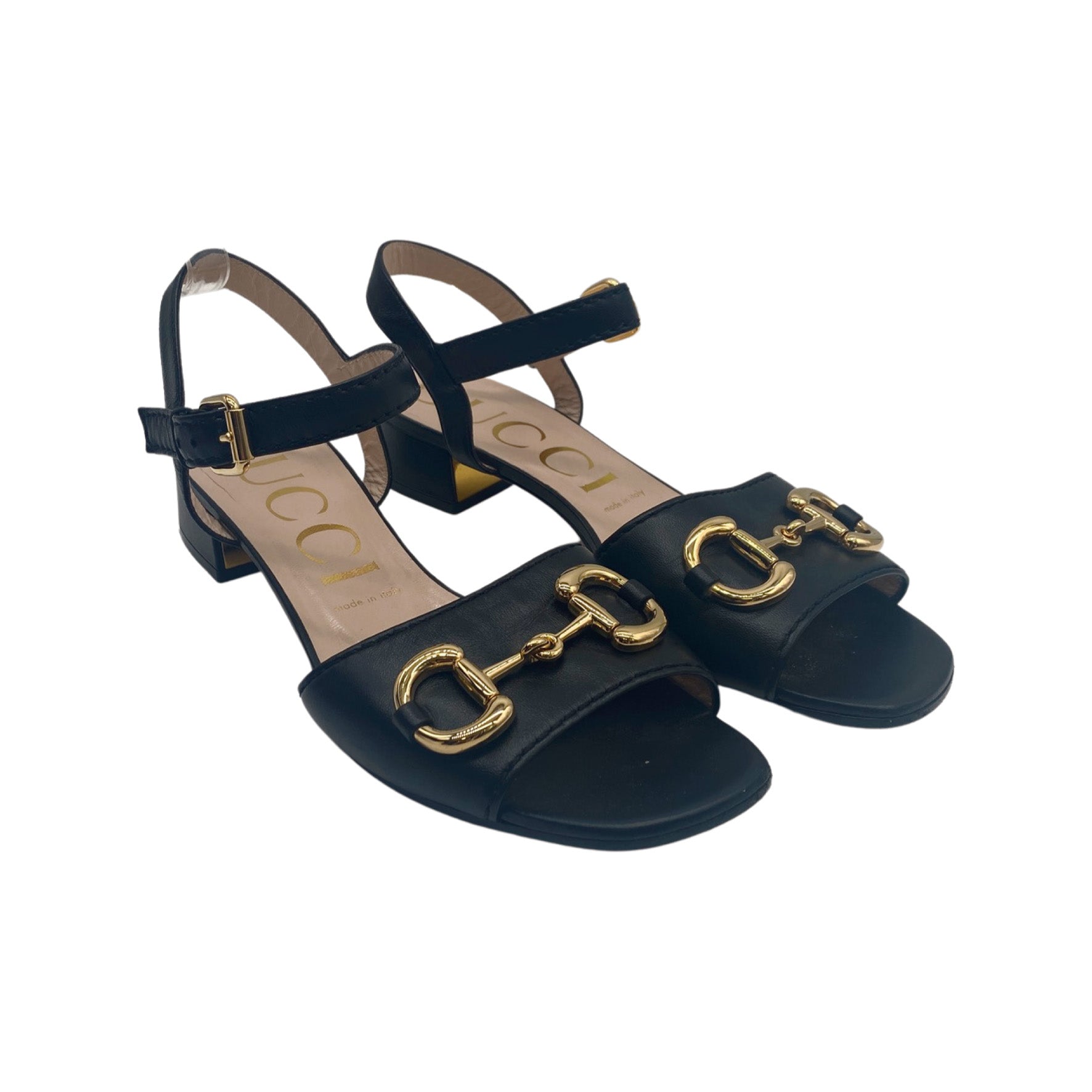 Gucci marmont black sandals hot sale