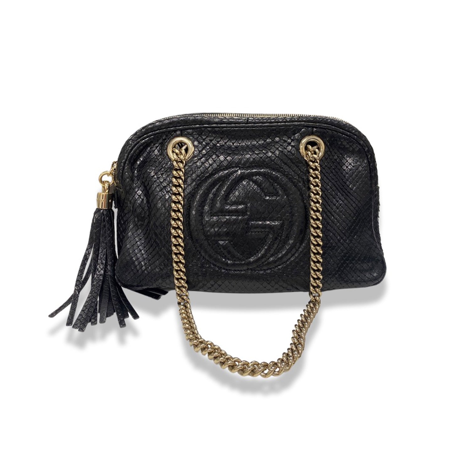 Gucci Black Matelassé Leather Small GG Marmont Camera Bag – STYLISHTOP