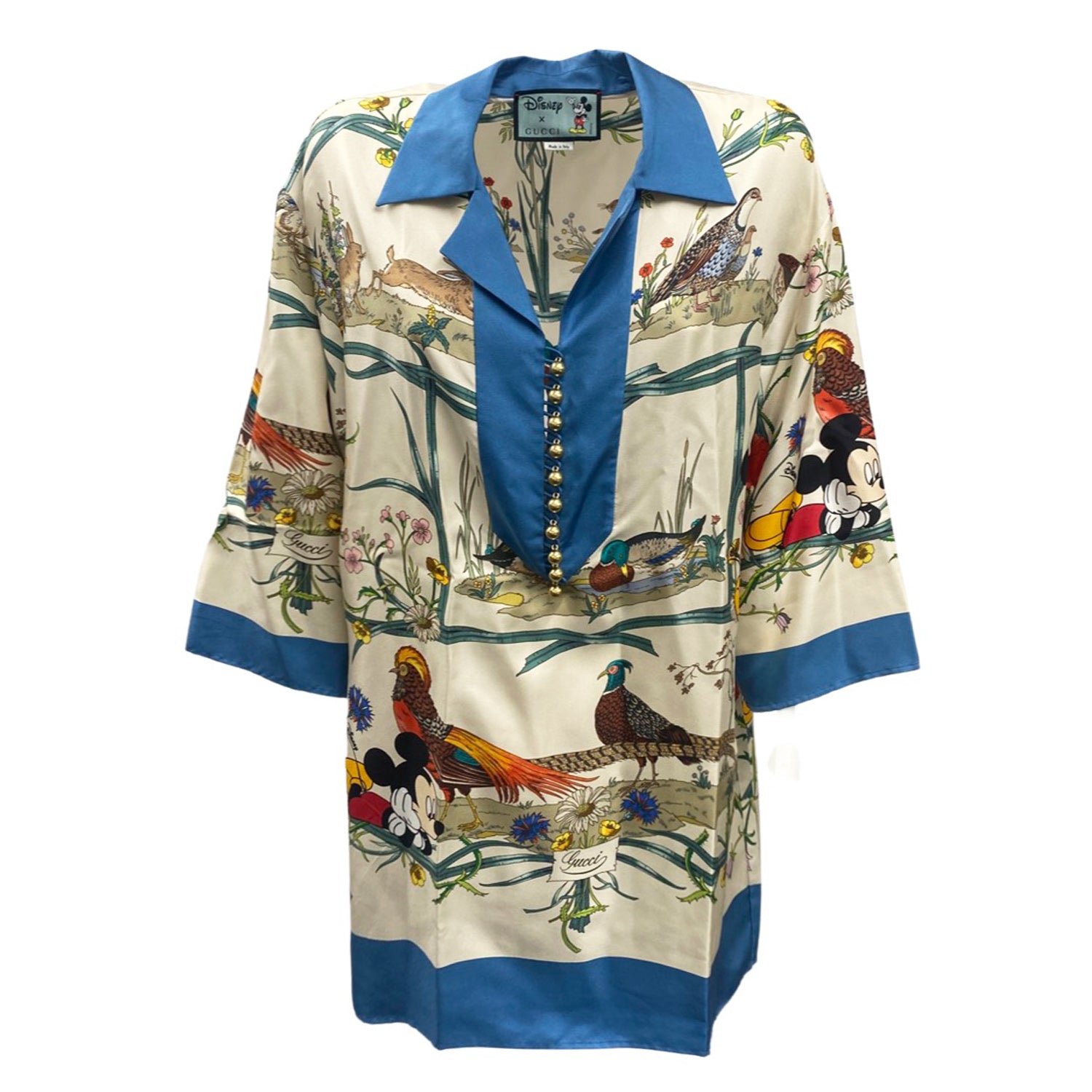GUCCI X DISNEY Mickey floral print silk blouse – Loop Generation