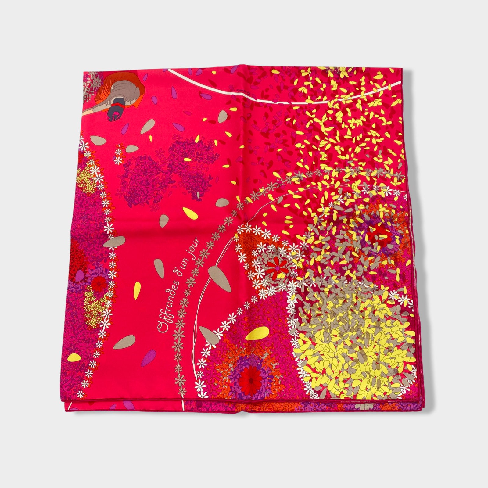 Hermes red silk on sale scarf