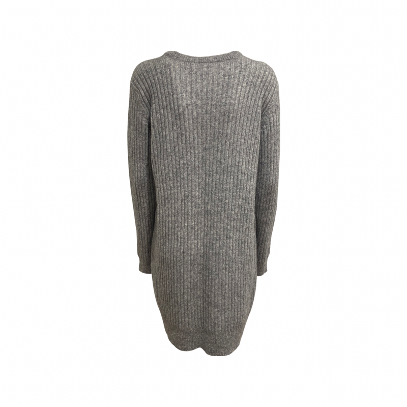 pre-loved KENZO grey woolen mini dress | Size L