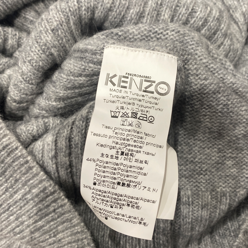 KENZO grey woolen mini dress