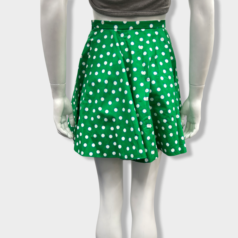 MIU MIU grass green mini skirt