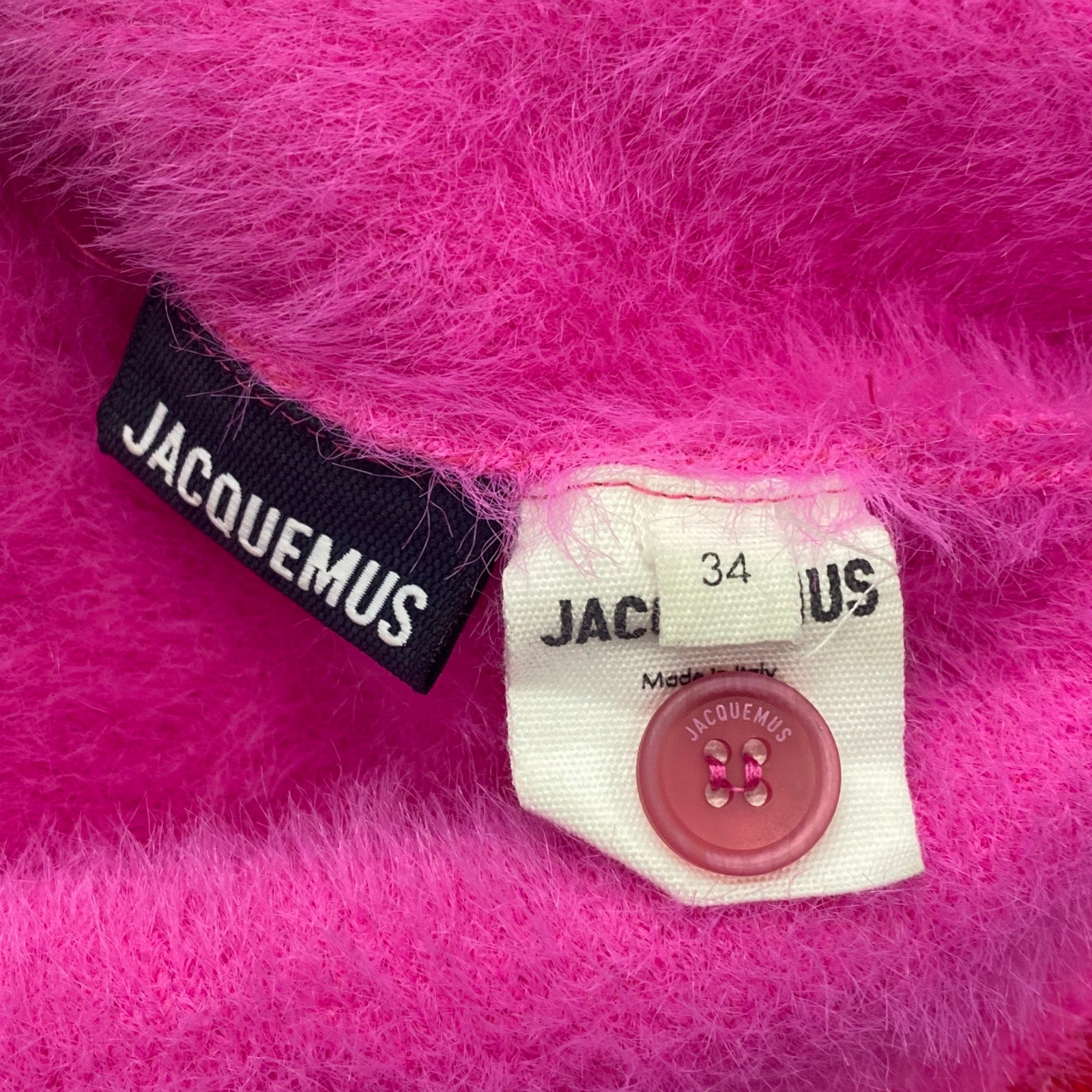 JACQUEMUS Le Polo Neve pink knitted jumper – Loop Generation