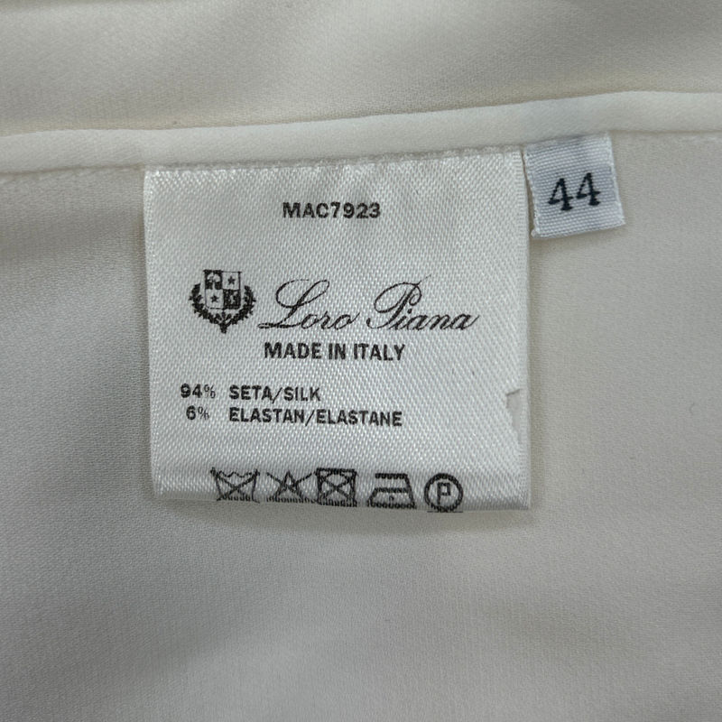 LORO PIANA ecru silk top