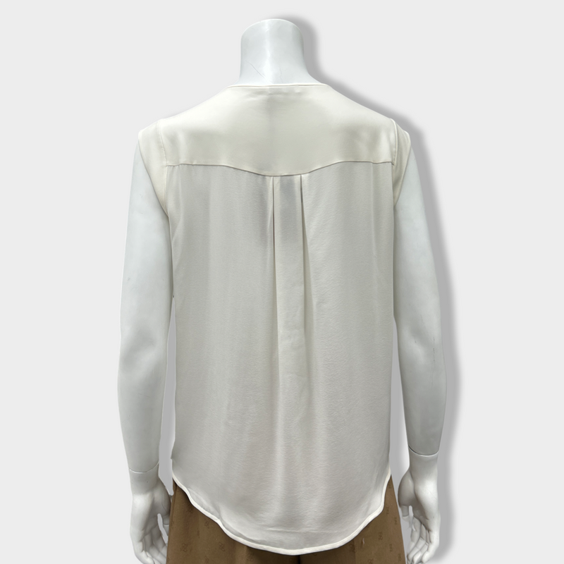 LORO PIANA ecru silk top