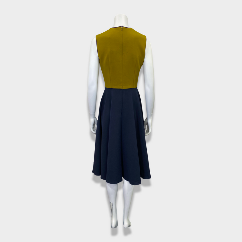 ROKSANDA navy and olive dress