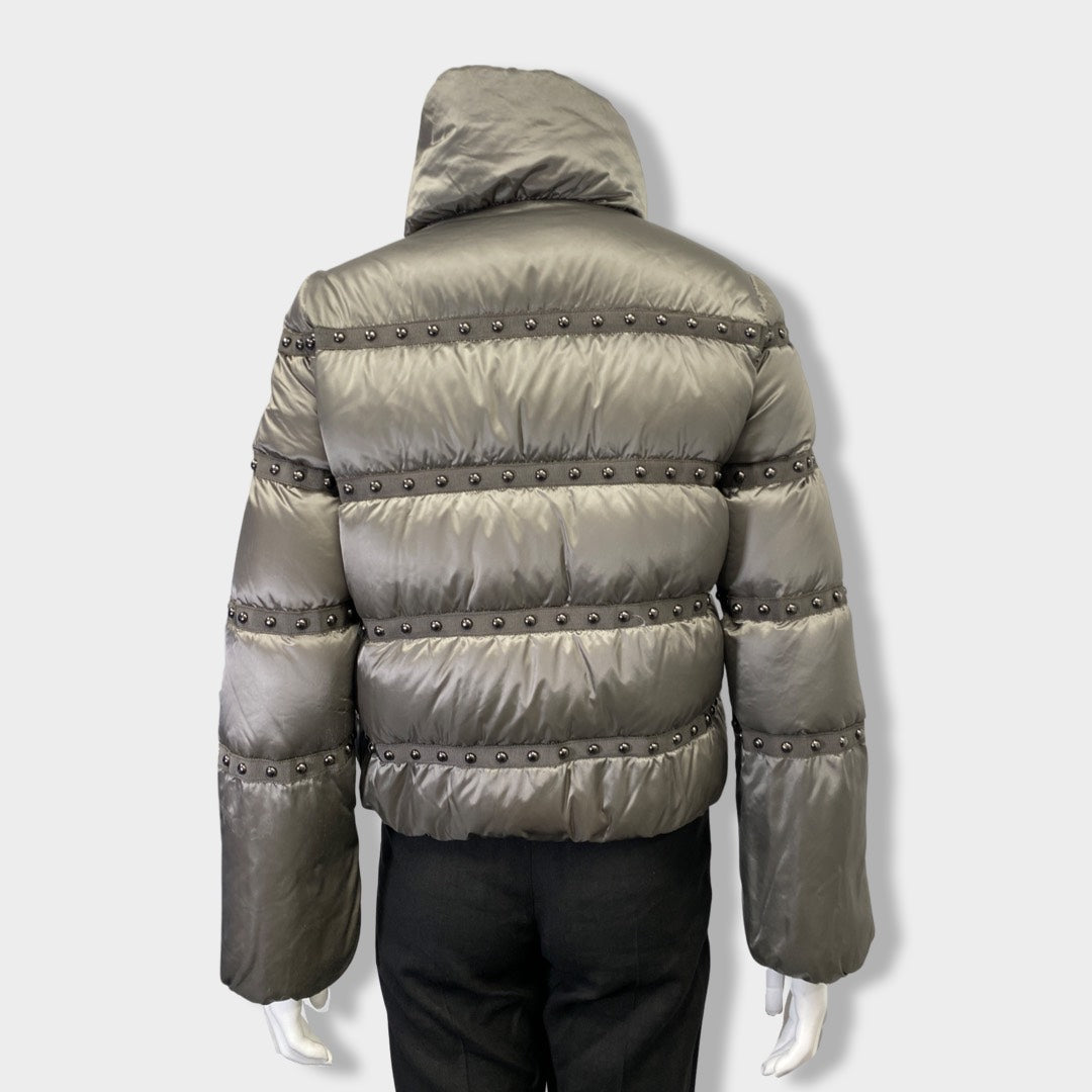 MONCLER grey studded puffer jacket – Loop Generation