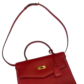 Icon leather handbag Versace Red in Leather - 16984410