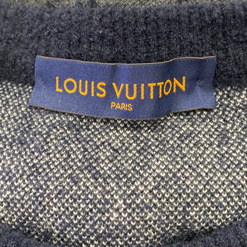 LOUIS VUITTON monogram navy and grey woolen jumper – Loop Generation
