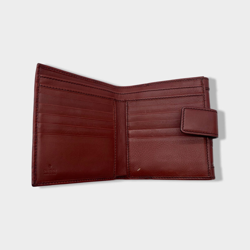 GUCCI red monogram leather wallet