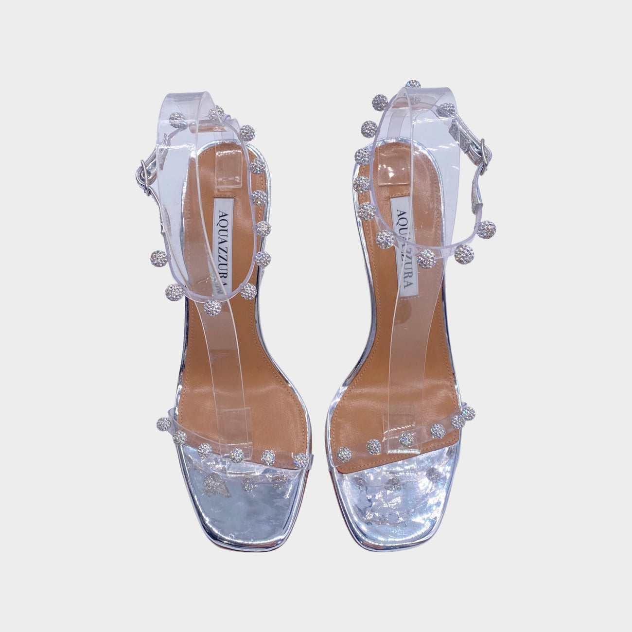 AQUAZZURA silver Secrets 95 Sandal heels – Loop Generation