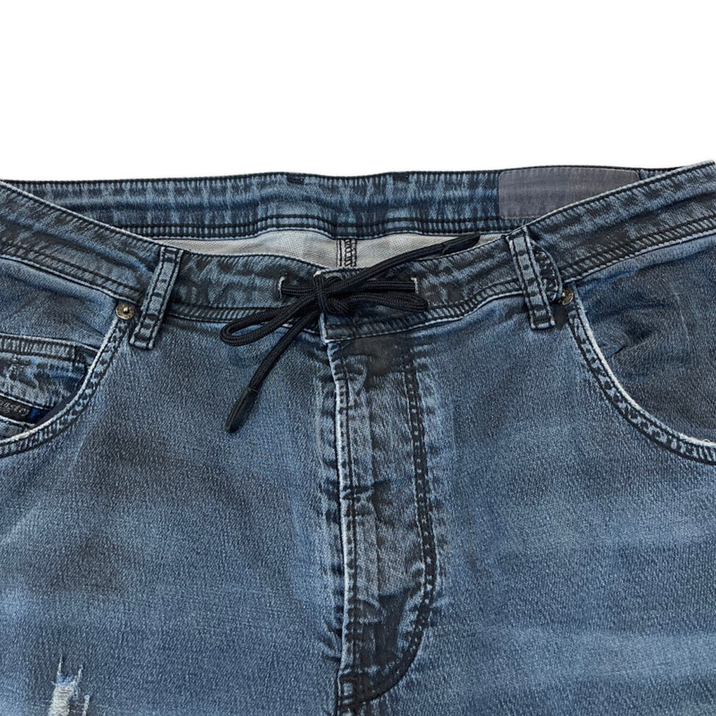 preloved Diesel navy slim-fit distressed jeans 