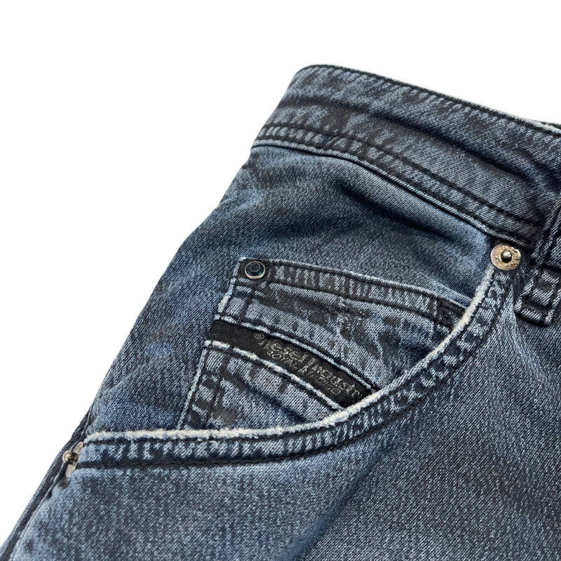 Diesel navy slim-fit distressed jeans