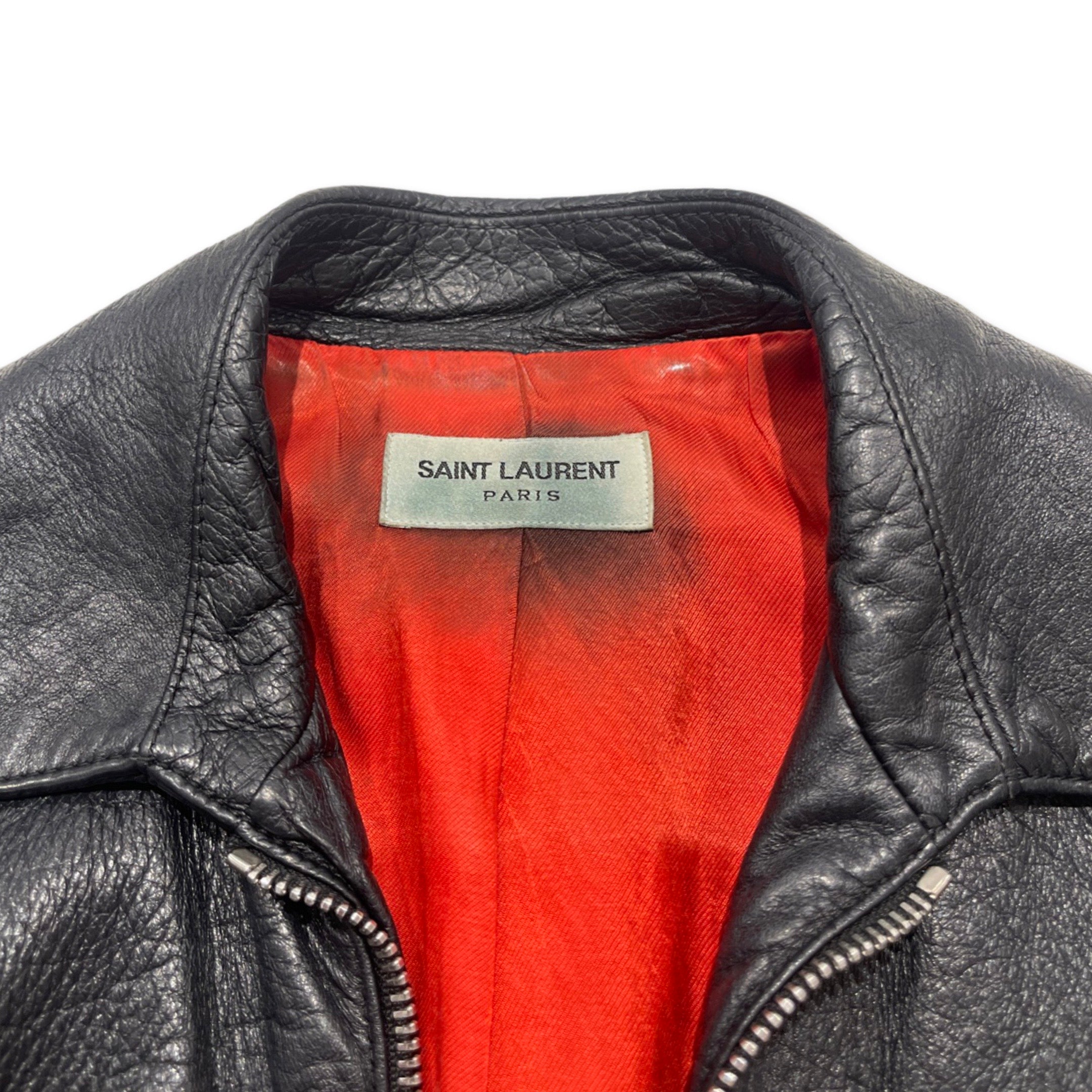 Saint laurent leather on sale jacket