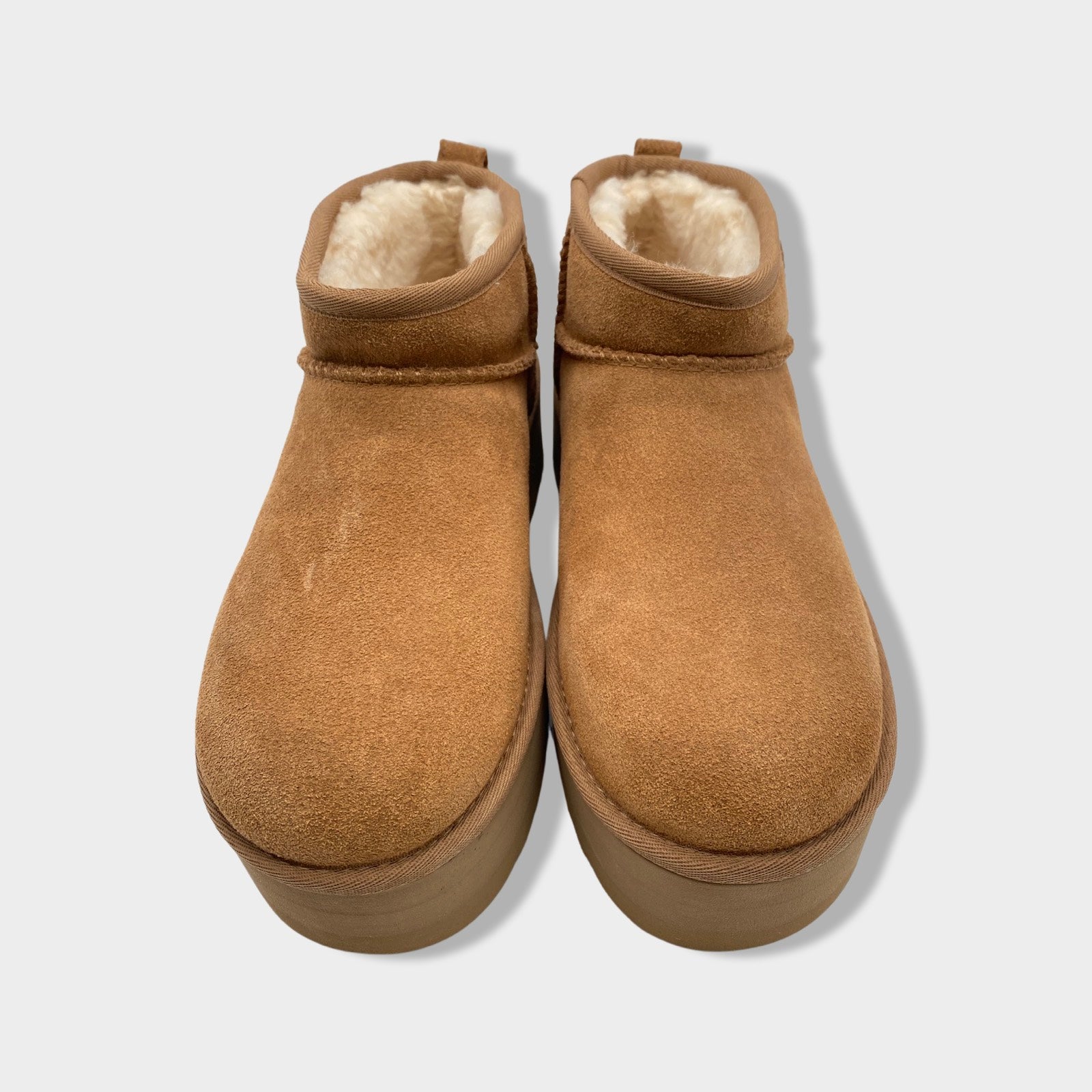 UGG mini Plush camel suede platform boots Loop Generation