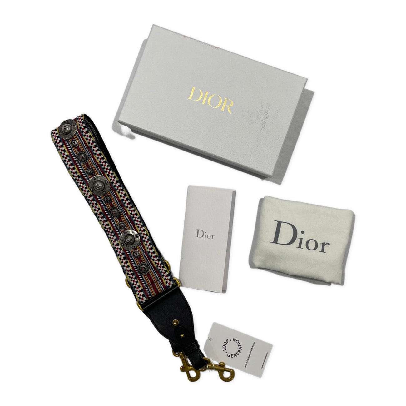 Dior Shoulder Strap Black Oblique  ＬＯＶＥＬＯＴＳＬＵＸＵＲＹ