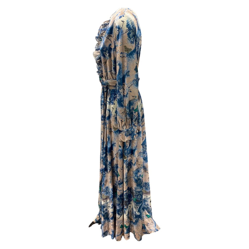 second-hand LUISA BECCARIA multicolour butterfly print maxi dress | Size IT42