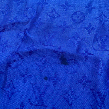 Louis Vuitton Monogram Shawl Dark Blue Silk Wool