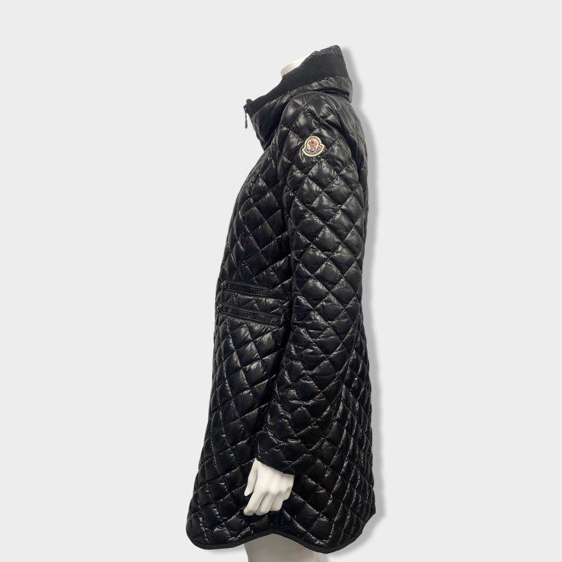 MONCLER black mid-length puffer jacket