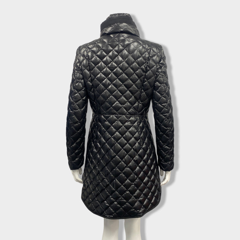 MONCLER black mid-length puffer jacket