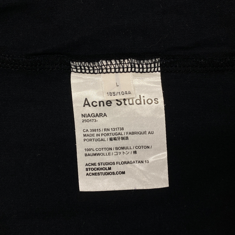 ACNE STUDIOS black cotton T-shirt