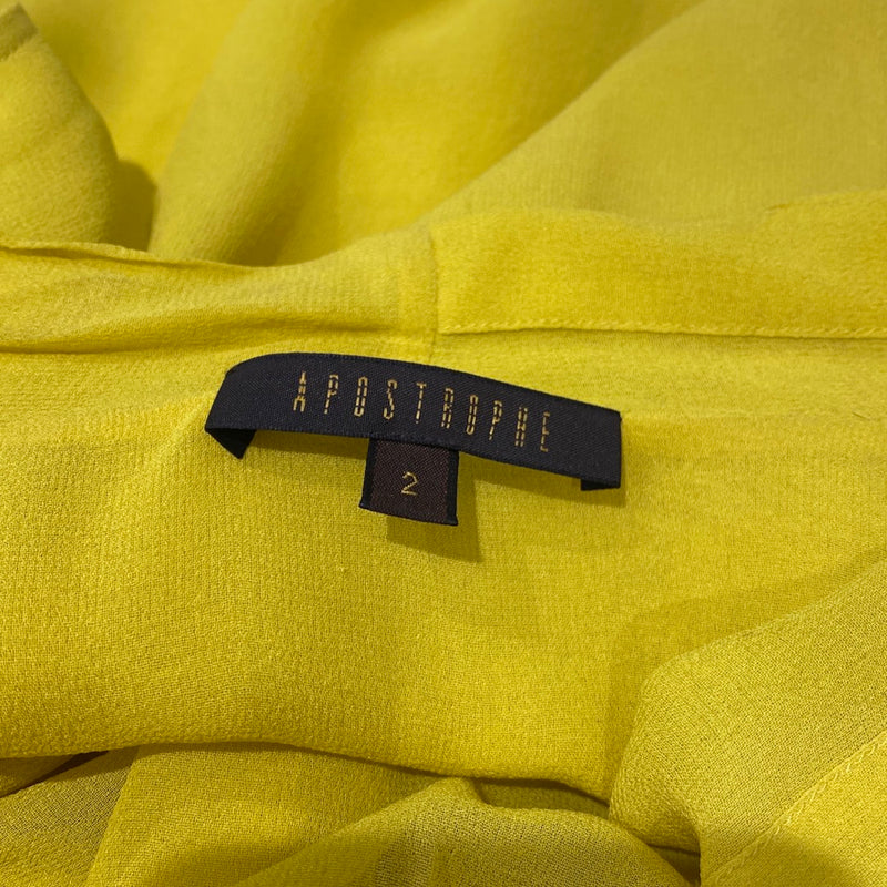 APOSTROPHE yellow silk top