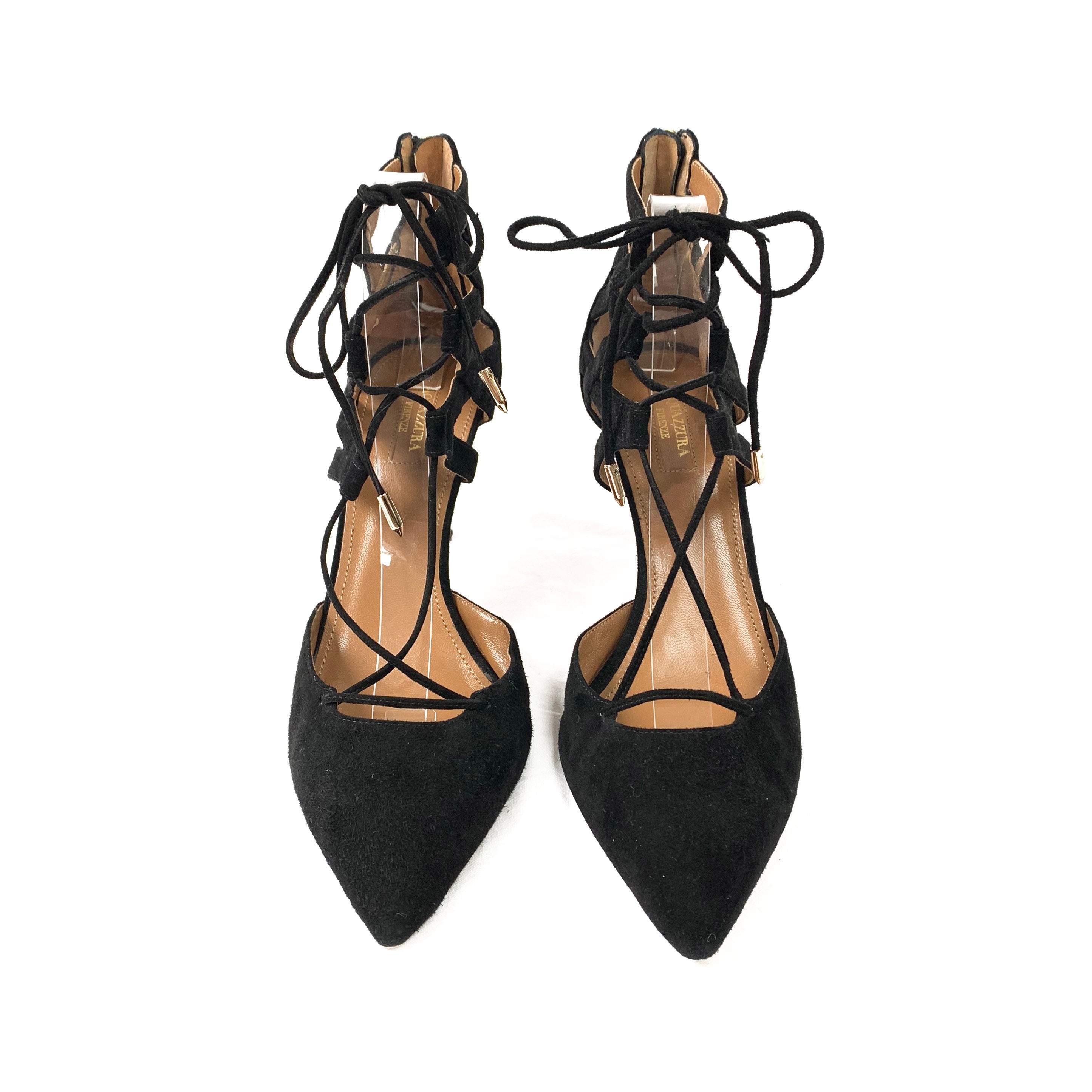 Aquazzura lace up store pumps