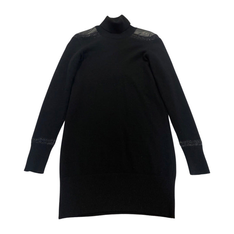 pre-owned ROBERTO CAVALLI black woolen turtleneck dress | Size IT42