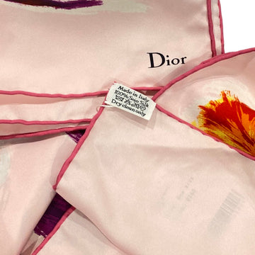 Christian Dior Pink Printed Silk Scarf Dior