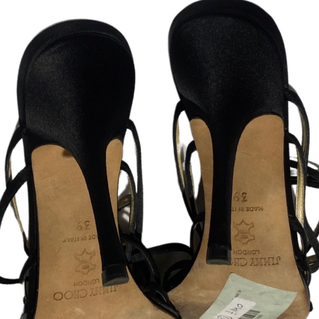 Jimmy Choo Oriana 110 Leather Sandals in Black | Lyst