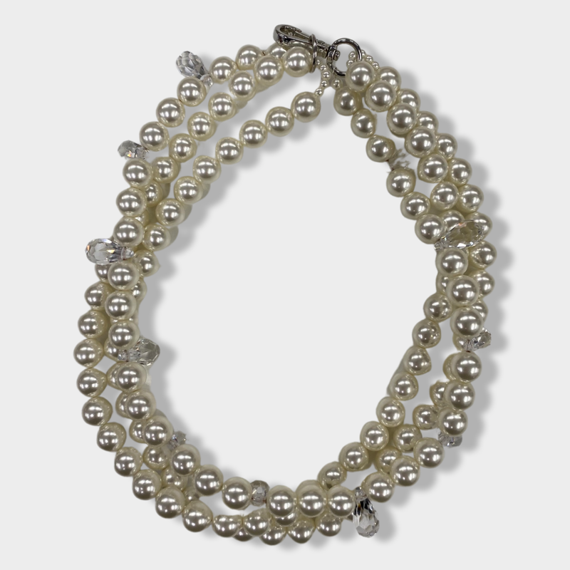 pre-loved SIMONE ROCHA crystal and pearl layered necklace