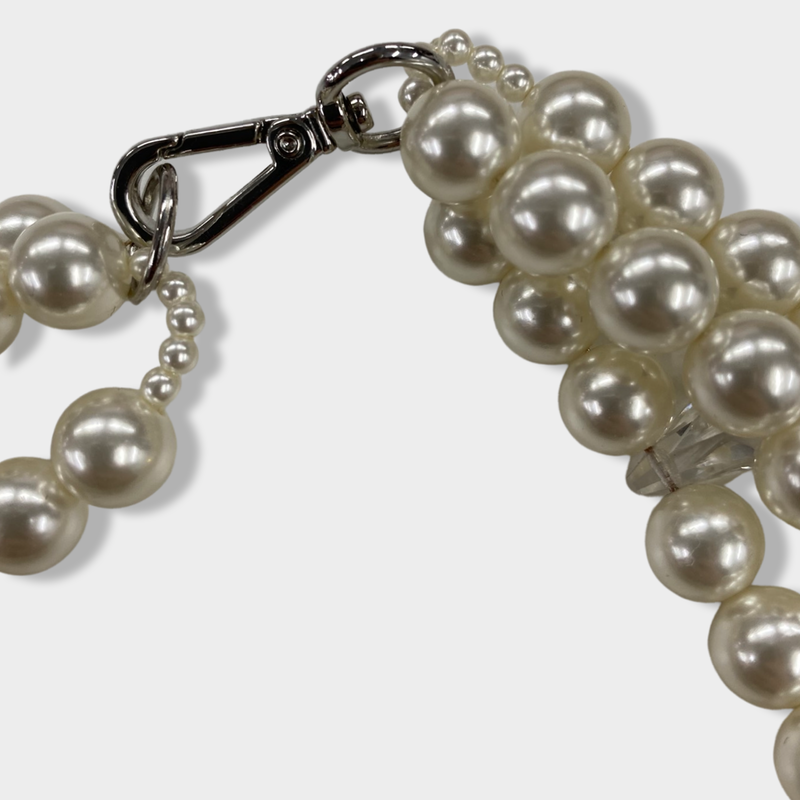 SIMONE ROCHA crystal and pearl layered necklace