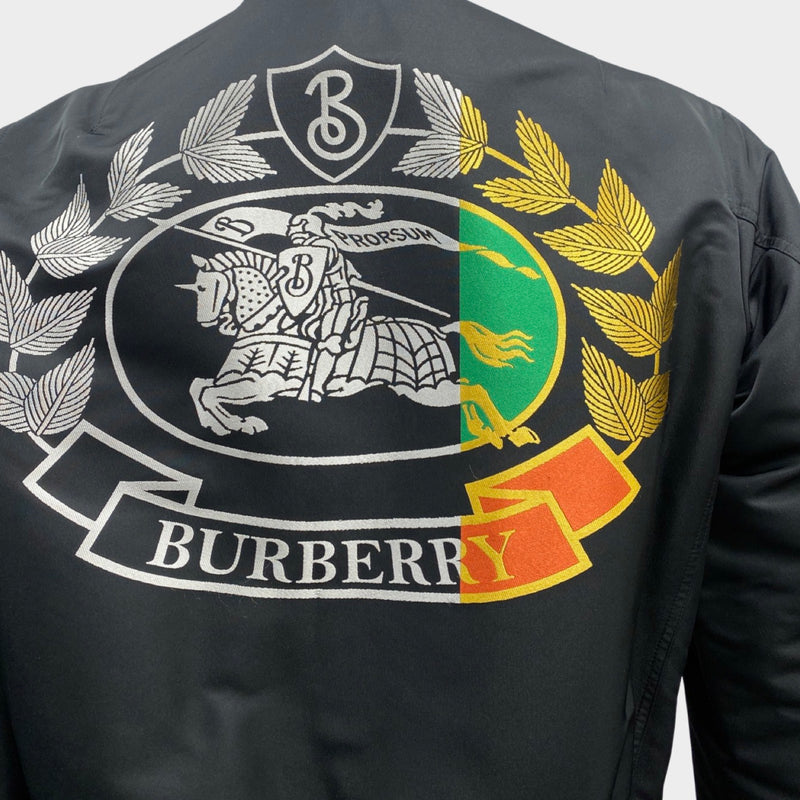 second-hand BURBERRY black horse print bomber jacket | Size IT52