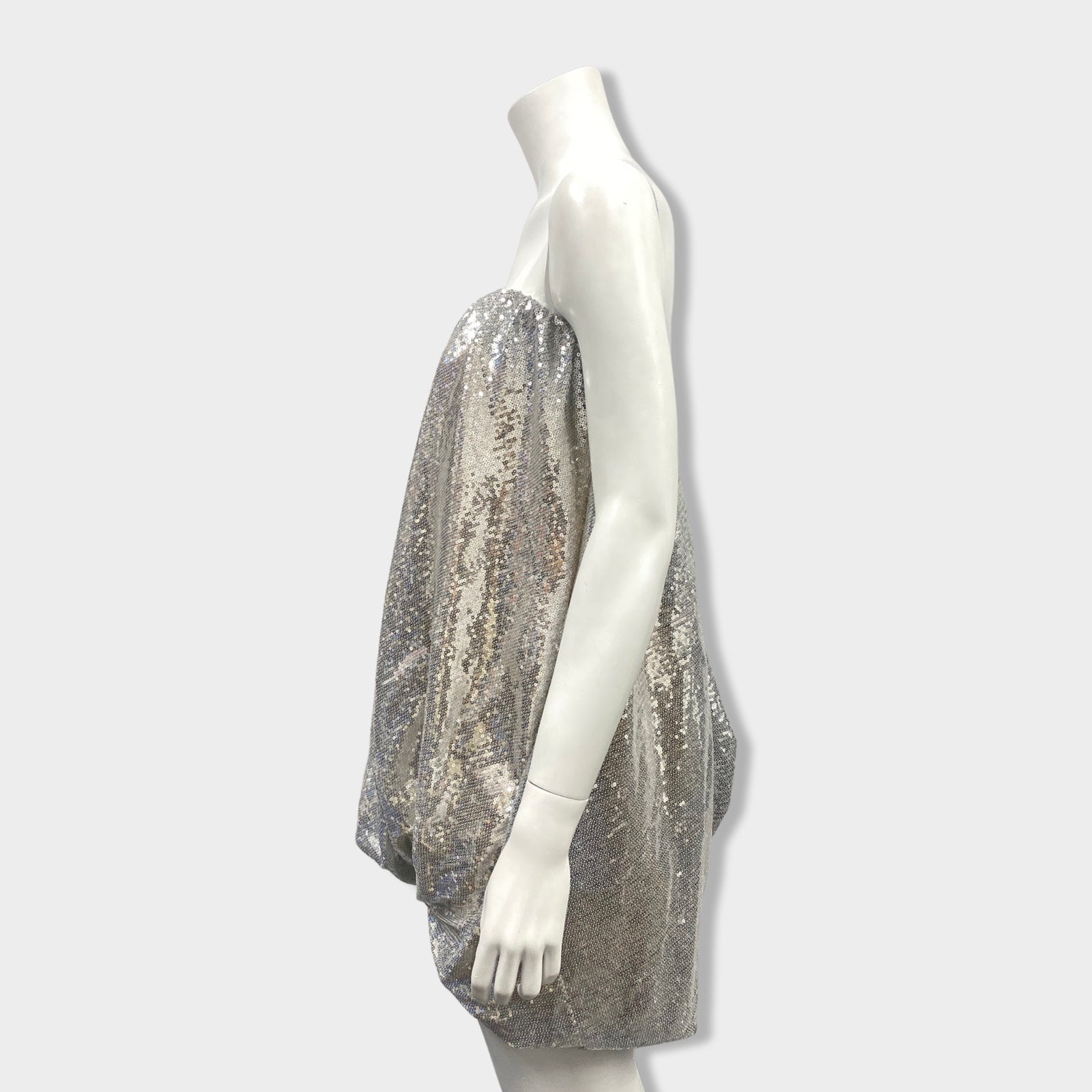 BY MALENE BIRGER silver sequin mini dress Loop Generation