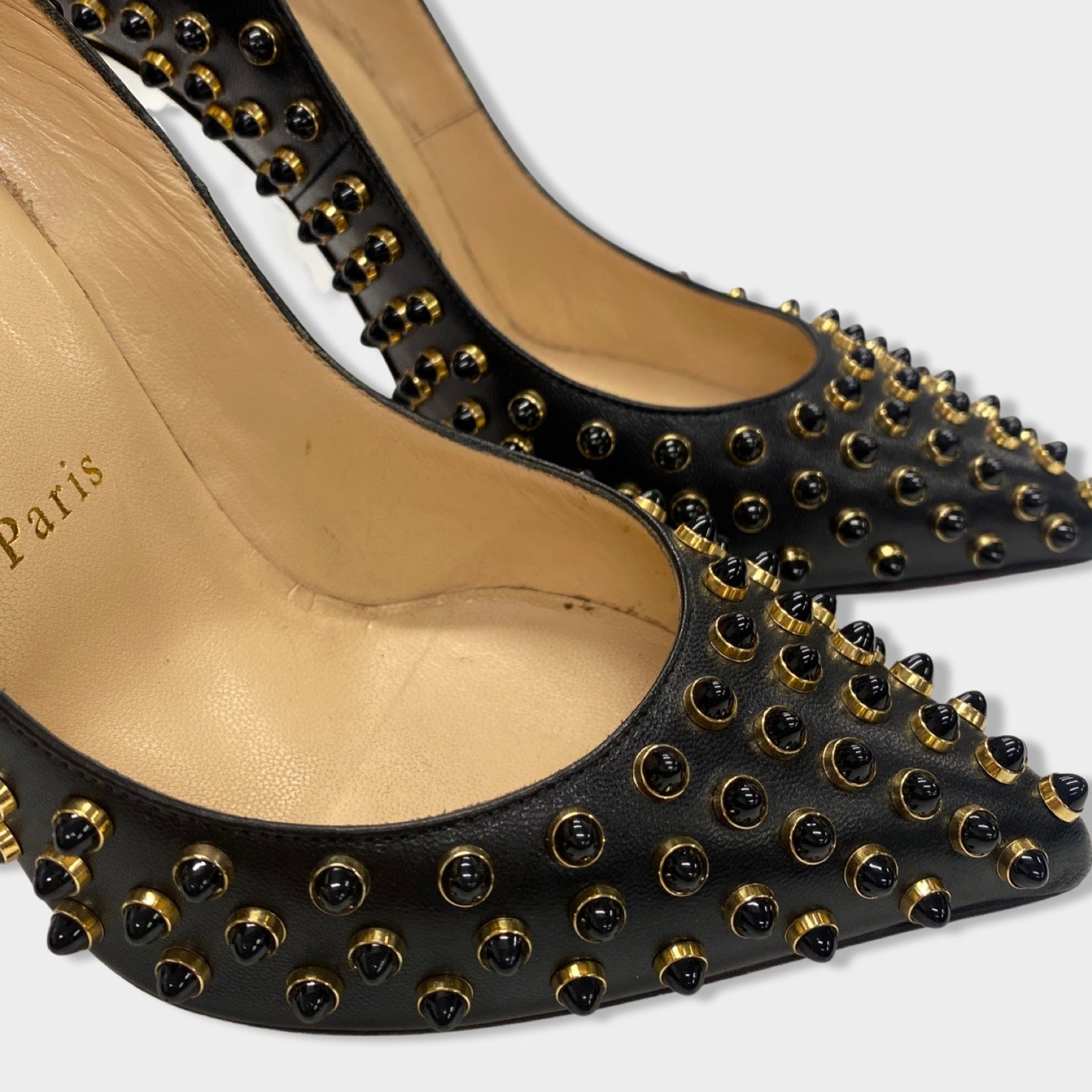 Louboutin on sale studded pumps