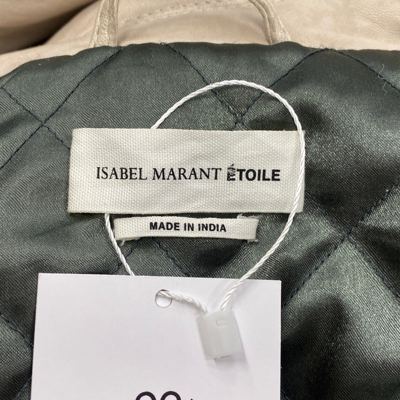 ISABEL MARANT ÉTOILE ecru leather belted vest