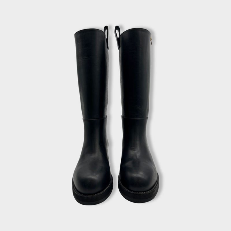 pre-owned MARNI black leather boots | Size EU39 UK6