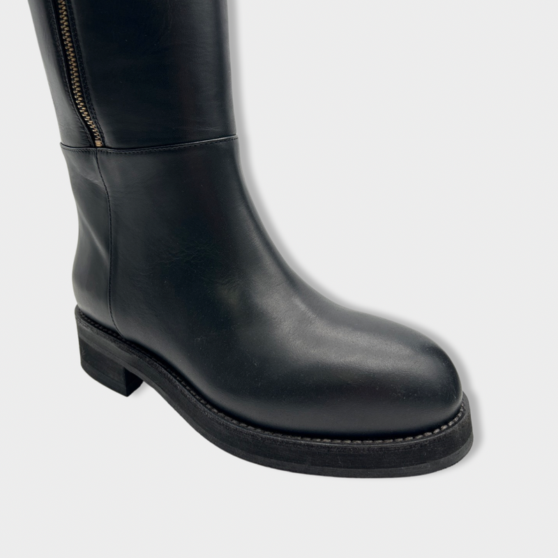 second-hand MARNI black leather boots | Size EU39 UK6