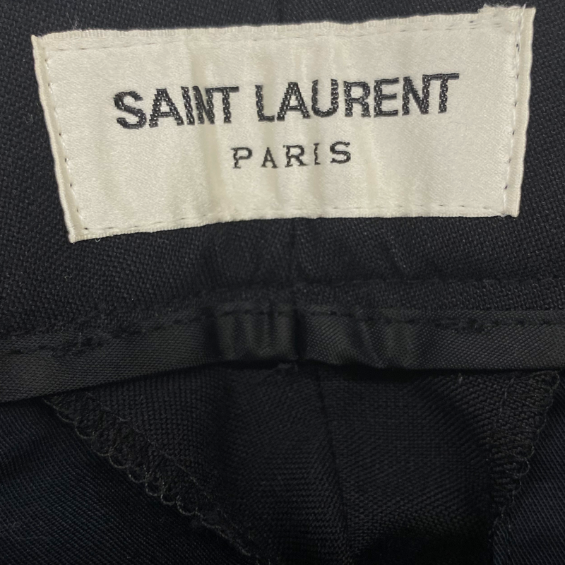 SAINT LAURENT plain smart black trousers