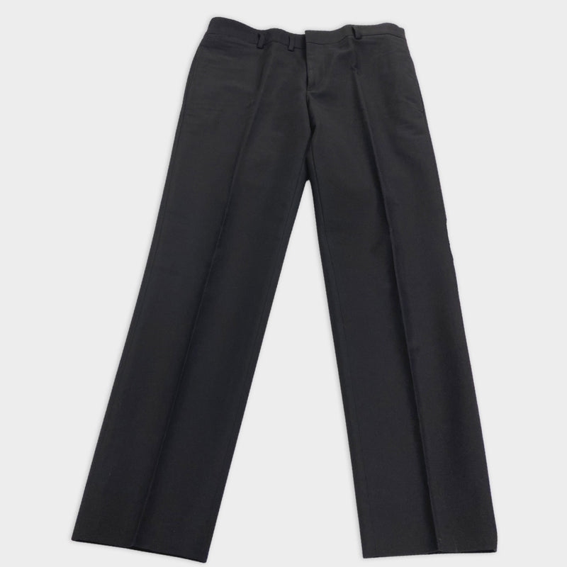 SAINT LAURENT plain smart black trousers