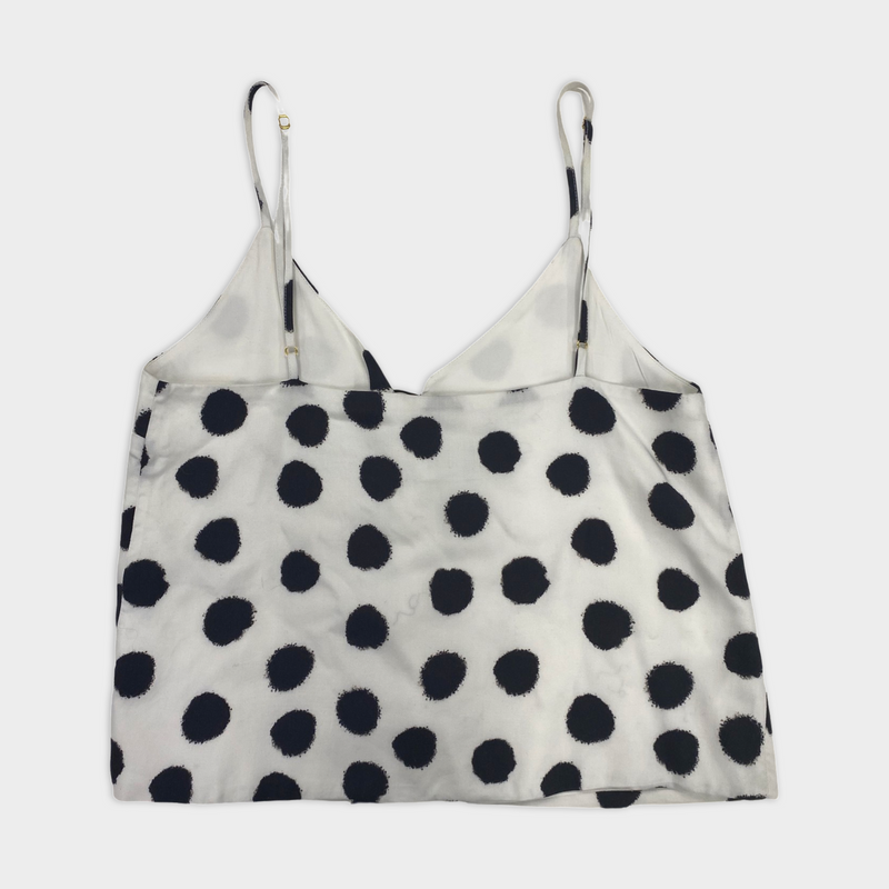 MOTHER OF PEARL polka-dot cami with pearl detailing