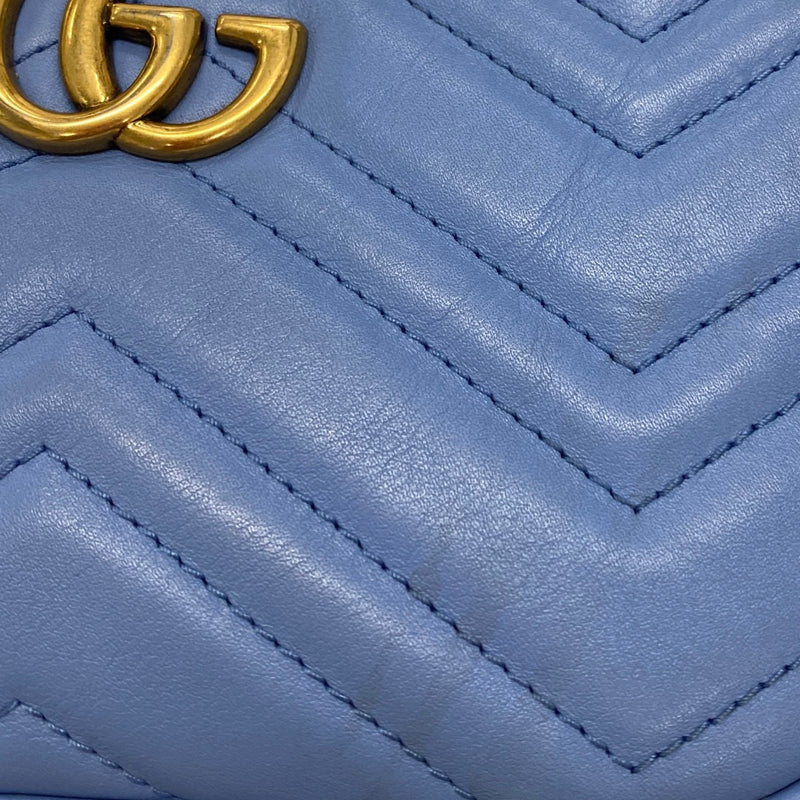 GUCCI blue leather Camera bag