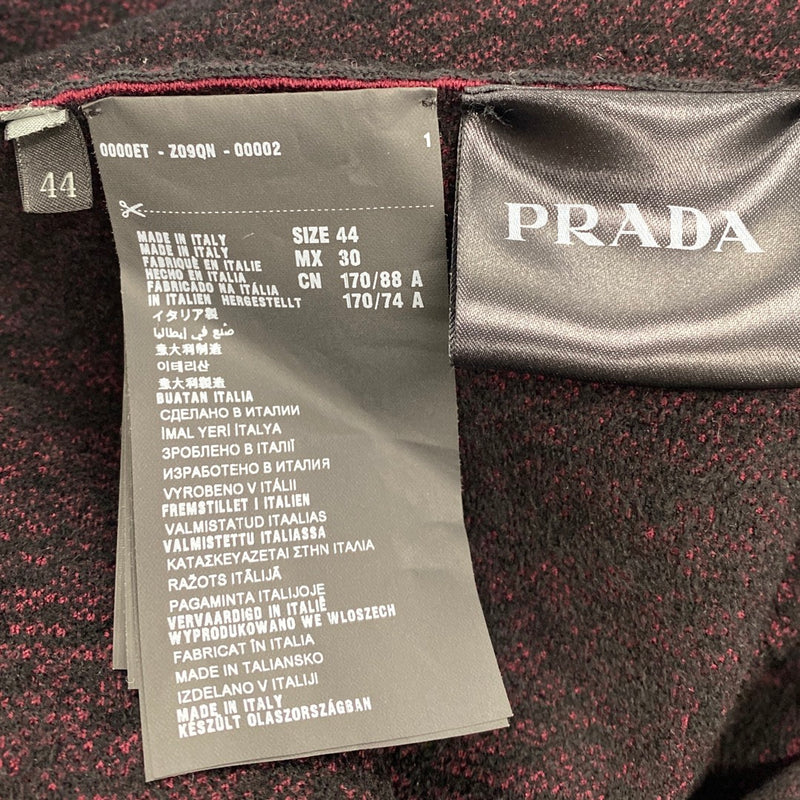 PRADA burgundy viscose mid-length dress