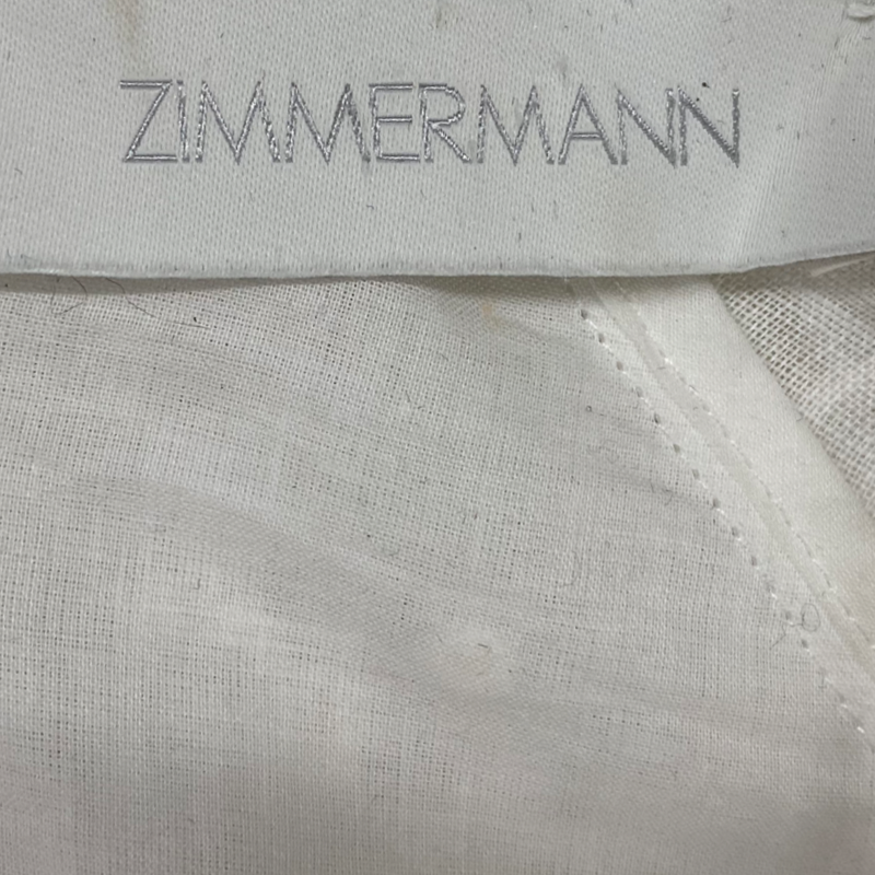 Zimmermann White Linen Embroidery Detail Summer Dress