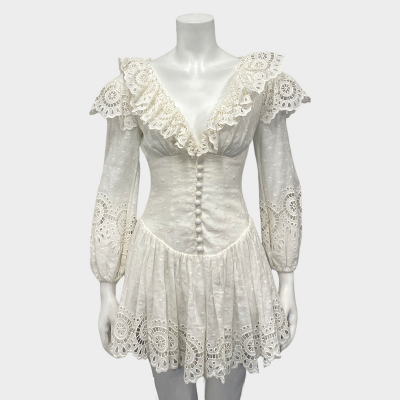 second-hand ZIMMERMANN white ruffled dress