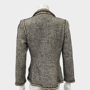 CHANEL black and gold tweed jacket Loop Generation