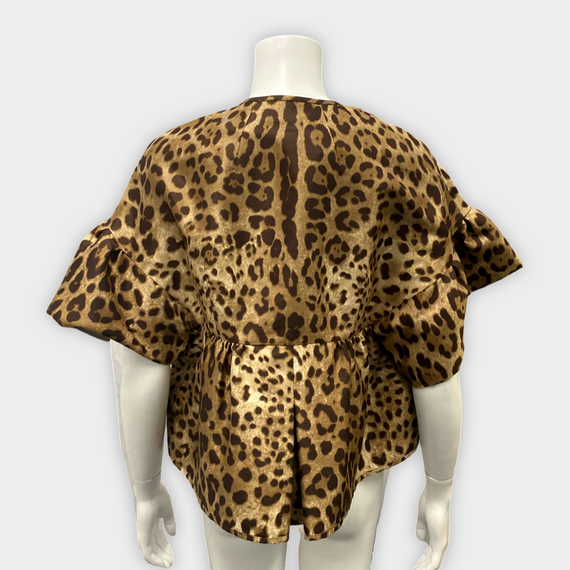 Dolce & Gabbana Women's Cheetah Print Silk Sleeveless Jacket